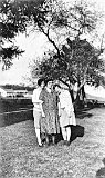 Helen, Mother Elva Dooley, Genevieve, 8th Grade.  Taken at Burgy farm, Monticello.
